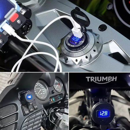30w qc3.0 usb tipo c pd carregador rápido adaptador de alimentação hella din tomada para bmw r1250 1300gs para ducati para triumph motocicleta