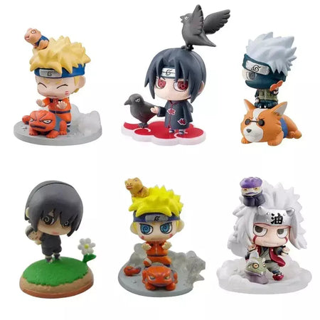 Narutos anime modelo estatueta kakashi itachi sasuke pop figura de ação estátua pvc brinquedo colecionável decoração boneca presentes feitos à mão