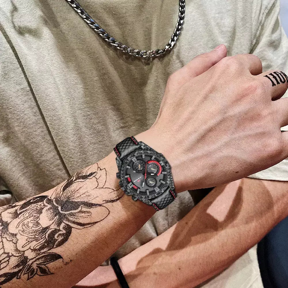 2023 nova marca famosa de luxo negócios esportes moda criativa couro quartzo calendário 3atm à prova dwaterproof água série piloto relógios masculinos