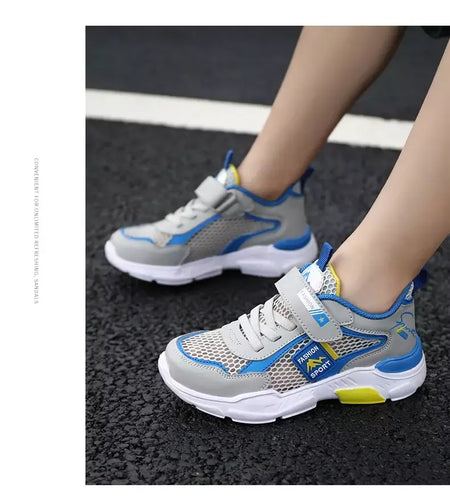Única rede crianças sapatos meninos tênis verão respirável superfície antiderrapante meninas tênis casuais esportes correndo sapatos ao ar livre