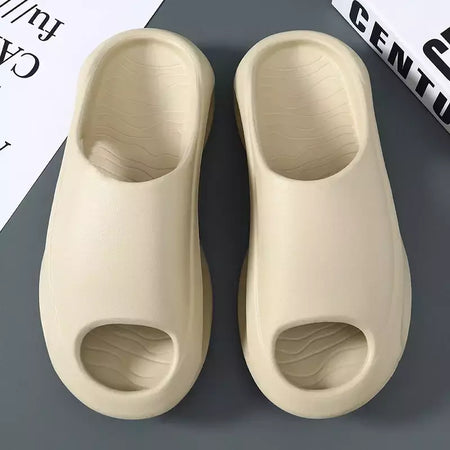Chinelos antiderrapantes de fundo grosso masculinos, sandálias de praia, sapatos confortáveis para casais, moda esportiva, ao ar livre, EVA 36-45