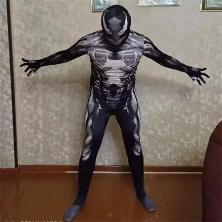 Vendas quentes halloween aranha mancosplay filme para festa terno do homem aranha crianças traje de veneno estilo 3d