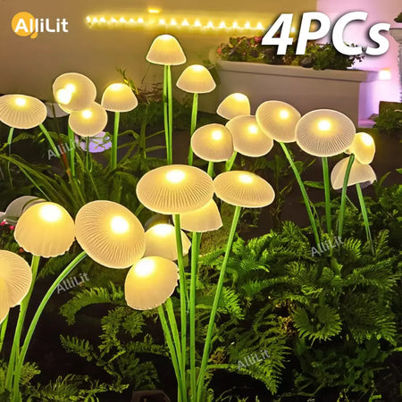 Luzes solares ao ar livre led solar cogumelo gramado luzes à prova dwaterproof água festa quintal pátio caminho lâmpada medusa para decoração de jardim