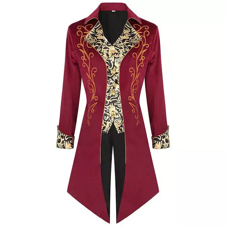 Outono novo roxo masculino luxo jacquard smoking, retalhos impresso casacos, tamanho europeu preto masculino mardi gras vestido longo jaqueta.