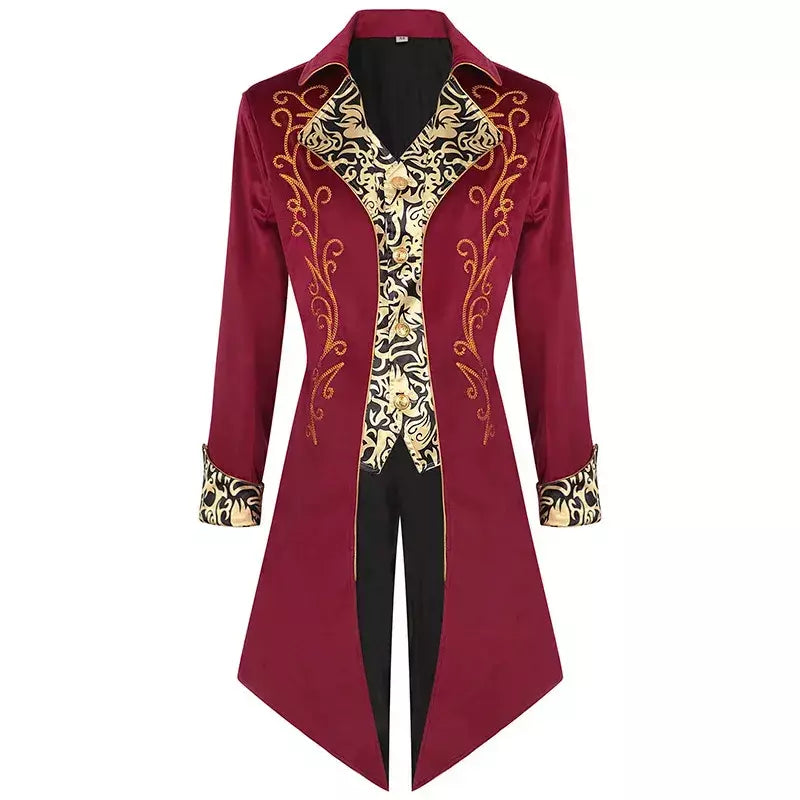 Outono novo roxo masculino luxo jacquard smoking, retalhos impresso casacos, tamanho europeu preto masculino mardi gras vestido longo jaqueta.