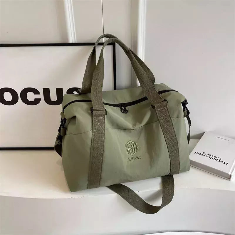 Saco de ginástica casual de grande capacidade para mulheres, bolsa de ioga Crossbody Trendy Sports Handbag Bagagem de viagem de negócios