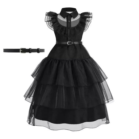 Crianças elsa ariel traje meninas quarta-feira dança disfarce crianças rapunzel vestido elegante barbi cosplay halloween fantasia 3-12t