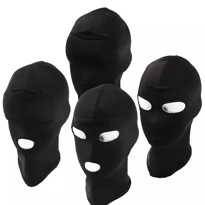 Balaclava elástica unissex padrão sem costura capuzes fetiche para halloween cosplay festa chapéu tático máscara facial jogos