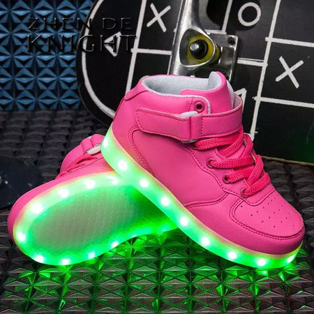 Tamanho 25-46 led sapatos com luzes brilhantes led chinelos para crianças & adulto feminino tenis para crianças meninos meninas sapatilhas luminosas