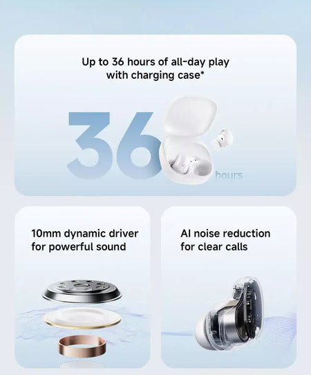 Estreia mundial xiaomi redmi buds 6 play 10mm driver dinâmico ai cancelamento de ruído para chamadas bluetooth 5.4 tws fones de ouvido