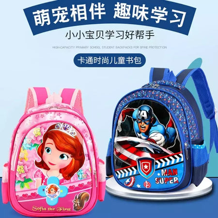 Mochila dos desenhos animados do Batman para crianças, sacolas escolares seguras e confortáveis, proteção da coluna, armazenamento científico, moda de boa aparência