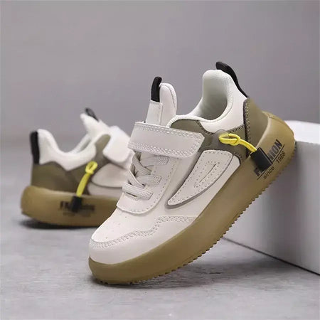 Tenis tênis crianças primavera/outono novos meninos meninas sapatos esportivos casuais sapatos de couro sola macia crianças pequenos sapatos brancos