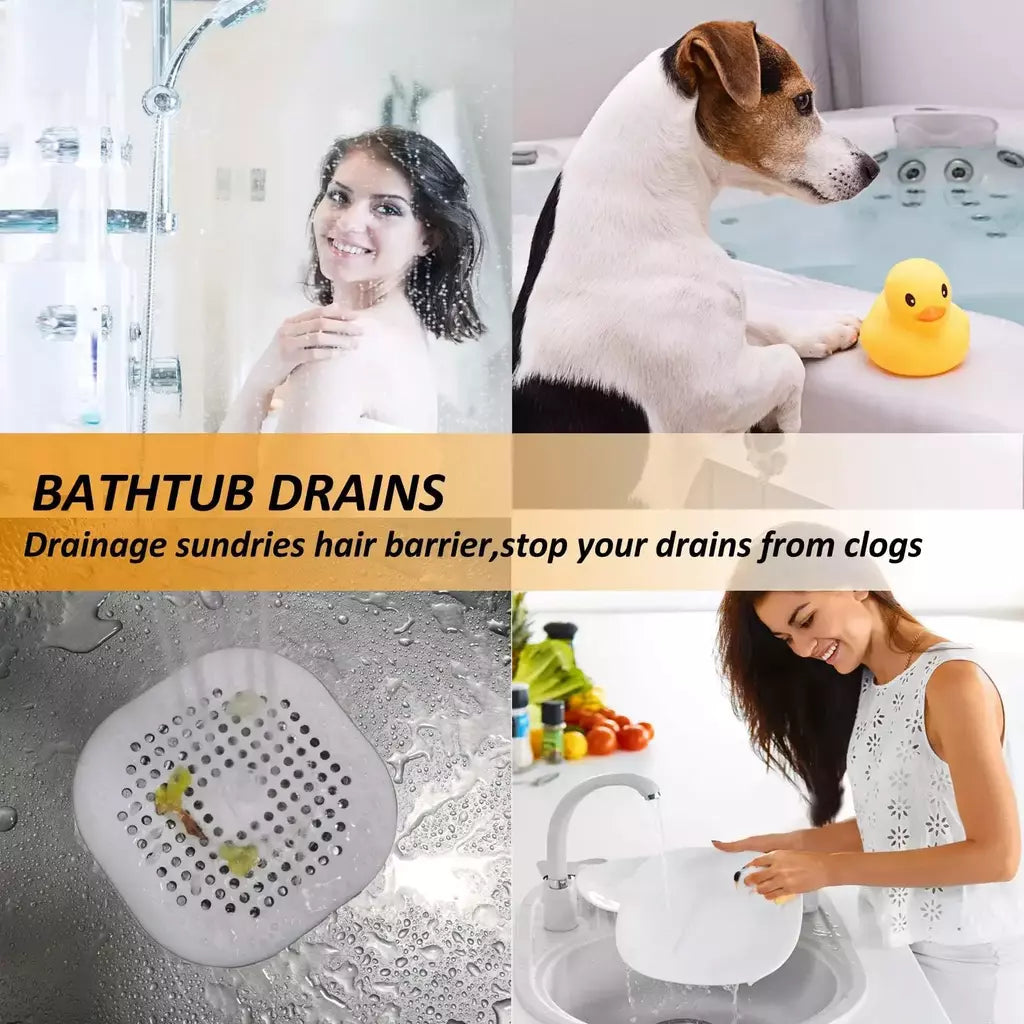 Silicone Shower Drain Plug, Hair Catcher, Stopper, Filtro de água para pia de cozinha, Banheiro Floor Bathtub, Home Acessórios
