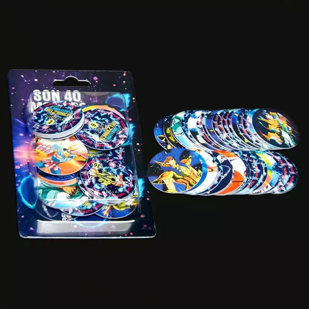 Lote De Tazos Los Caballeros Del Zodiaco Nova Coleção Completa 40/40 Sabritas Vintage Tasos Cartões Álbum Plástico Raro Taps Pogs
