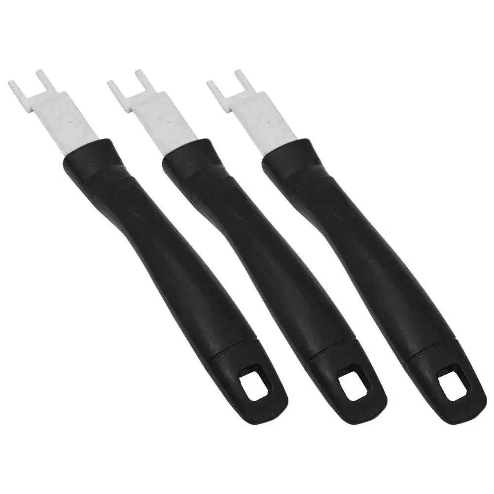 3 pçs de aço inoxidável alça preta conjunto ferramentas churrasco grill grelha levantador placa metal ajustador resistente ao calor pinça ferramentas churrasco