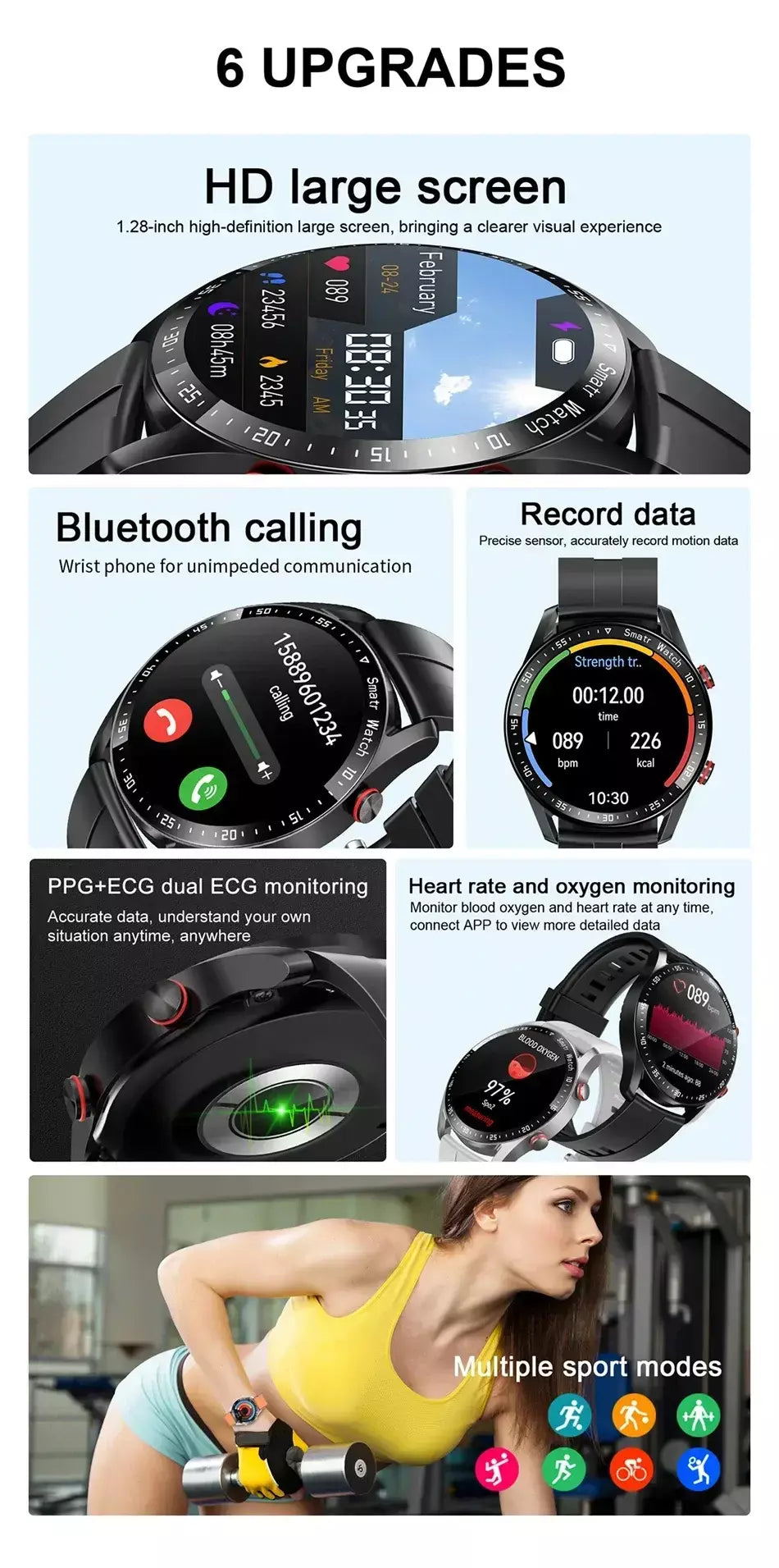 Xiaomi ecg + ppg chamada relógio inteligente masculino laser saúde pressão arterial fitnes esportes relógios à prova dwaterproof água smartwatch + caixa