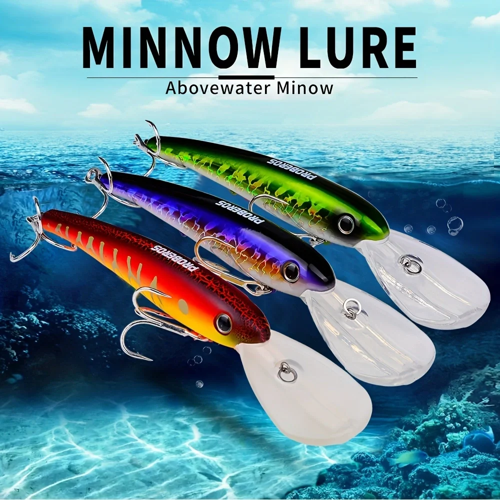 Isca de pesca flutuante de 20cm com ganchos, isca artificial realista para pesca em água doce e salgada, 1 peça