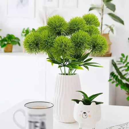 3/5/10 pçs 26cm plantas artificiais buquê de dandelion para casa decoração do quarto jardim casamento flores falsas vaso ornamental