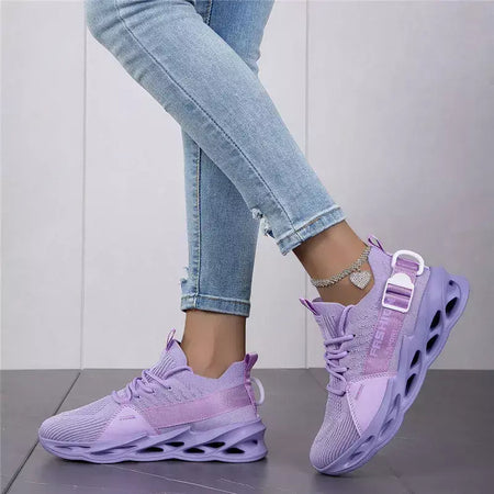 Venda quente moda roxo tênis casuais das mulheres dos homens lâmina tênis de corrida tamanho grande 48 luz respirável sapatos esportivos masculino malha tênis