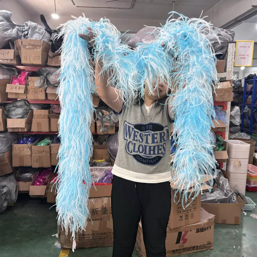 Boa de penas de avestruz arco-íris, 6/10/20 camadas, acessórios de festa fofos para mulheres, halloween, carnaval, cosplay, decoração de casamento, fantasia diy
