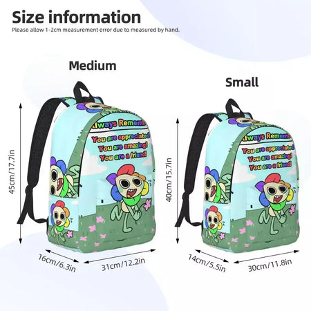 Mochila fofa Dandys World para homens e mulheres, legal, estudante, trabalho, mochila, jogo, laptop, bolsa de ombro ao ar livre