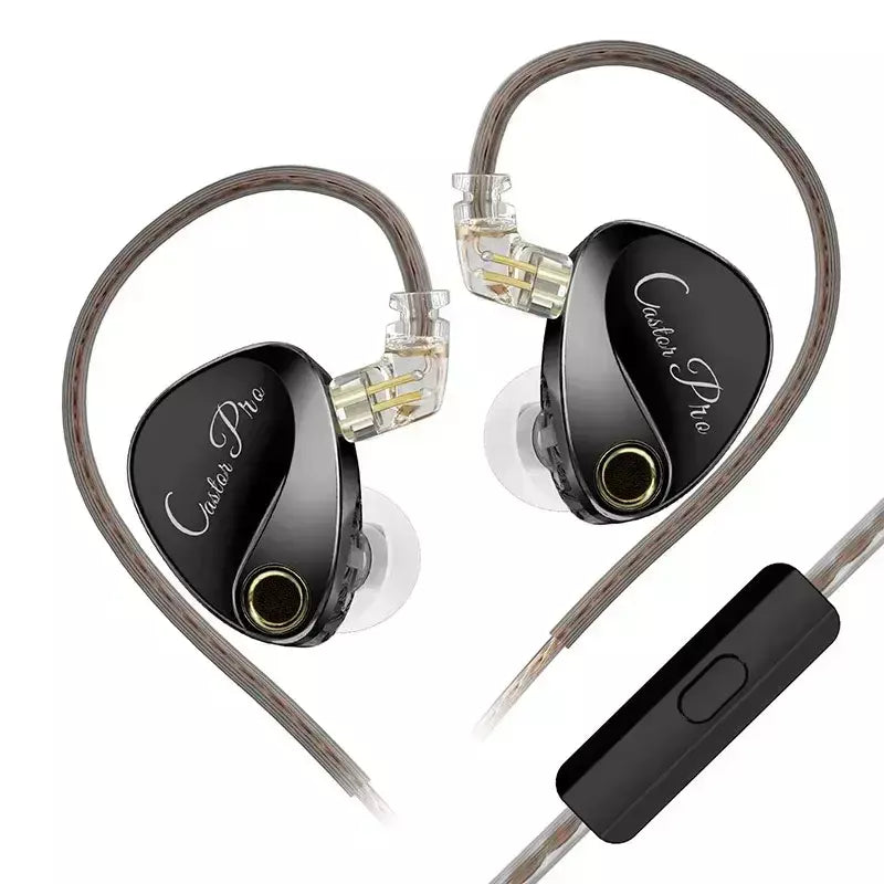 KZ Castor PRO Fone de ouvido intra-auricular HiFi Bass Dinâmico Fones de ouvido sintonizáveis de última geração Harman Target com fones de ouvido de graves aprimorados