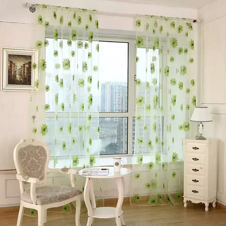 Tule Floral em Cortinas Puras, Tratamento Janela, Painel Persianas, Sala de estar, Quarto, Cozinha, Sombra, Roxo, Peônia