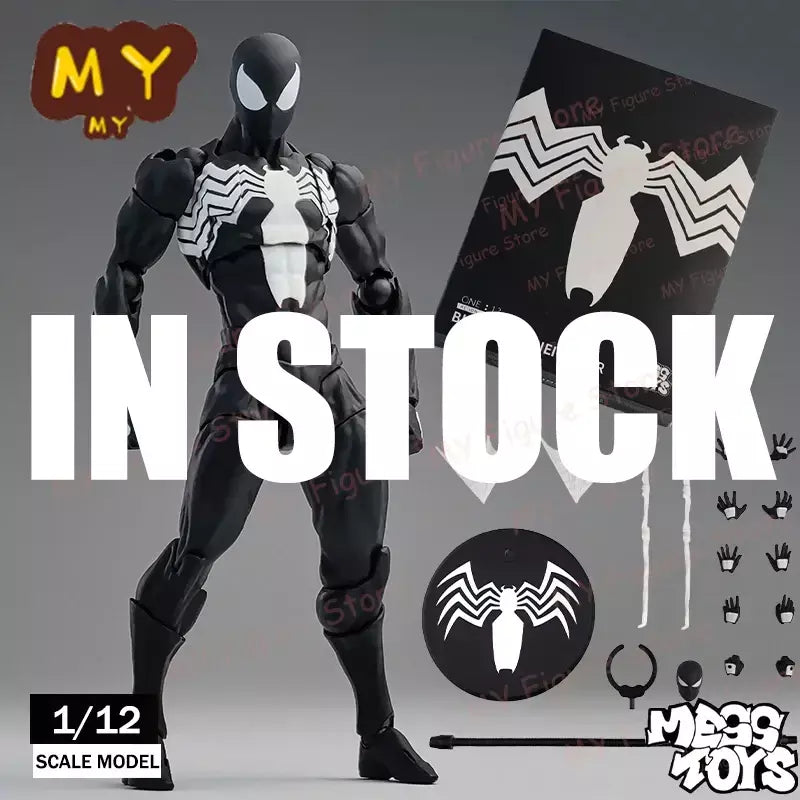 Novos brinquedos bagunça figura do homem-aranha terno preto vizinho simbionte messto brinquedos escarlate vizinho figura de ação ct brinquedos preto vermelho homem aranha