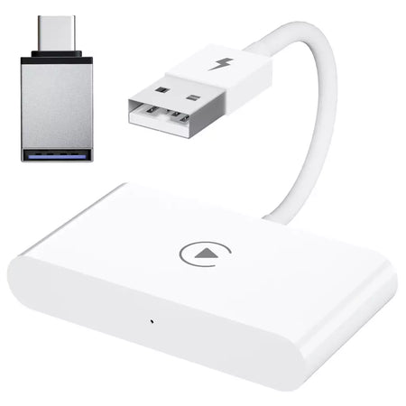 Adaptador sem fio Carplay com Youtube/Netflix/Tiktok, dongle USB Carplay sem fio para Carplay com fio de fábrica para Wireless