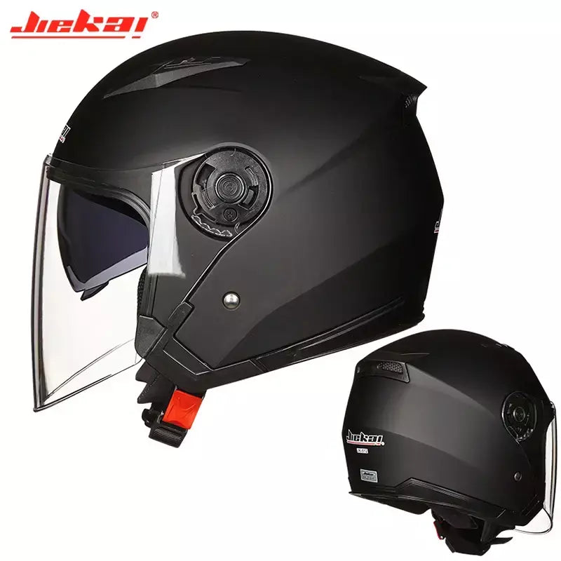 Homens motocicleta metade capacetes lente dupla scooter moto capacete casco aldeia equitação capacete de moto motocross capacetes-JIEKAI