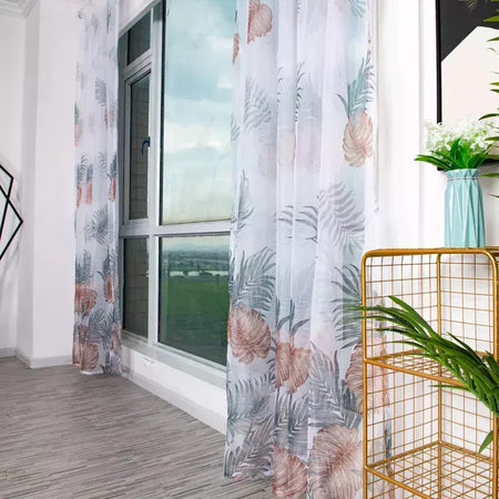 Tule Floral em Cortinas Puras, Tratamento Janela, Painel Persianas, Sala de estar, Quarto, Cozinha, Sombra, Roxo, Peônia