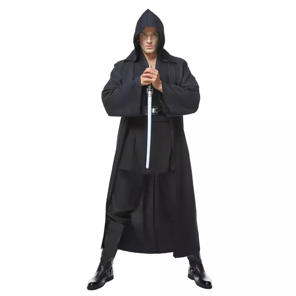 Manto de Halloween para homens adultos, Cosplay Jedi, Traje Brown Walker, Uniforme Fantasia Preto TUNIC, Terno de Festa Carnaval, Robe Outfit
