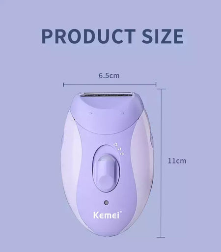 Kemei-Depiladora Elétrica Recarregável para Mulheres, 4in 1, Depilação Facial do Corpo, Aparador de Biquíni para Pernas, axilas