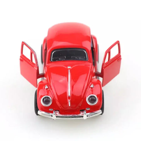 (Ensacado) 1:8 besouro clássico fofo, modelo de carro de liga, veículo simulado, carro de liga infantil, modelo de brinquedo de menino, enfeites de carro