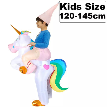 Vestuário colorido unicórnio animal trajes infláveis terno anime purim halloween carnaval festa cosplay traje para crianças adultas
