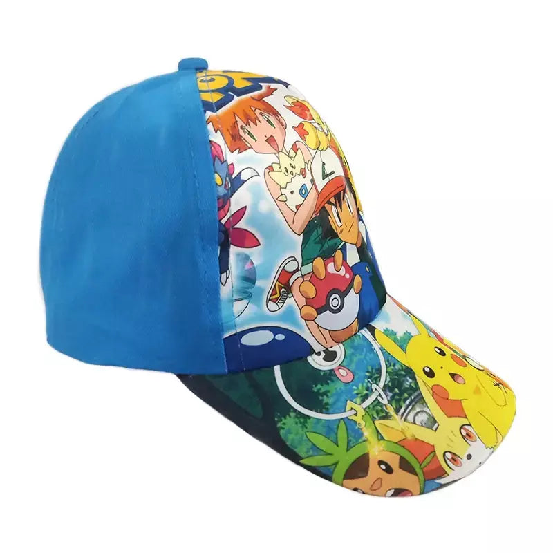 Anime figura pokemon boné de beisebol pikachu chapéu ajustável pokemon cosplay hip hop dos desenhos animados chapéus adultos menino menina crianças presentes aniversário