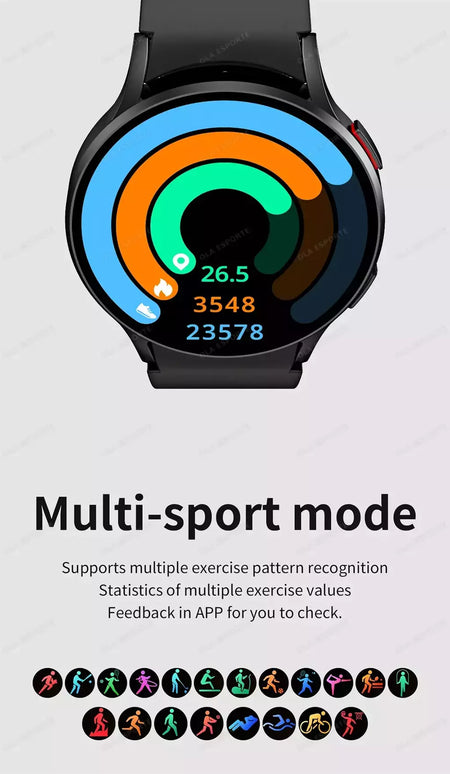 Samsung-Galaxy Smartwatch para homens e mulheres, monitoramento de saúde AMOLED, relógio impermeável, assistente de voz, chamada Bluetooth, relógio inteligente, 2022