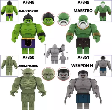 2025 novo filme de venda quente hulk herói personagem bloco de construção brinquedo clássico ação personagem bloco de construção brinquedo presente jogo de mesa