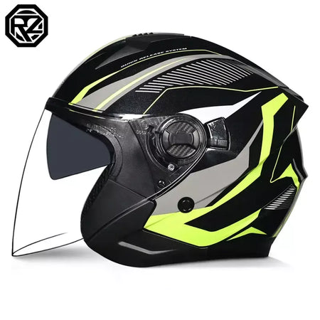 2025 mais recente capacete da motocicleta de alta qualidade metade cobrindo lente dupla cascos para motos masculino feminino casal capacetes de moto