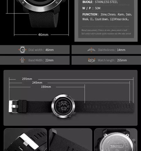 Skmei 1426 montre masculino despertador moda relógio digital relogio masculino esporte relógio masculino marca de luxo 5bar relógios à prova dwaterproof água