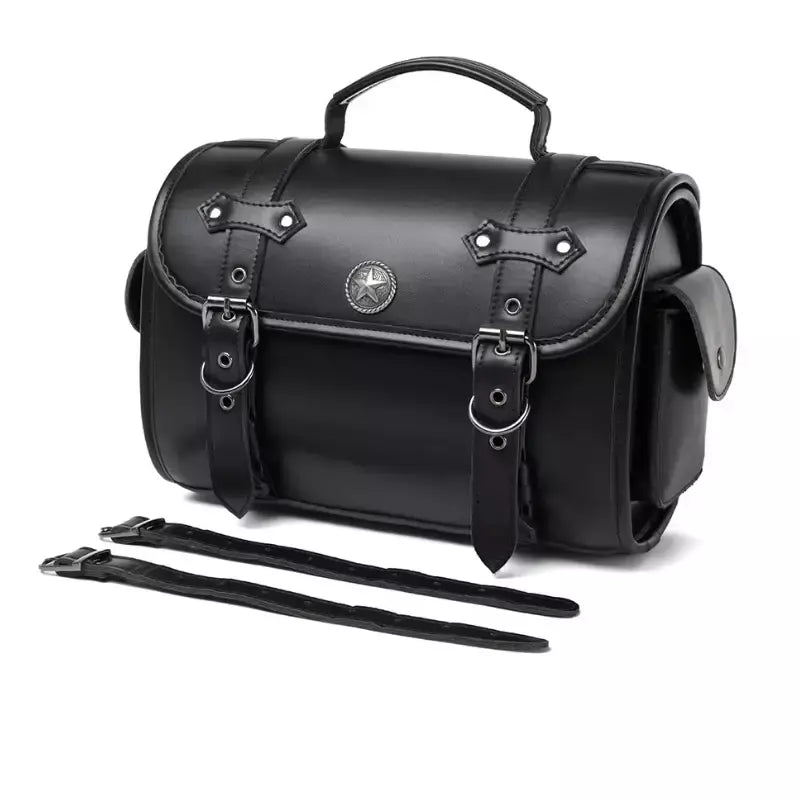 Alforje universal preto para motocicleta, bolsa lateral de grande capacidade, ferramenta de armazenamento para harley, bolsa modificada à prova d'água