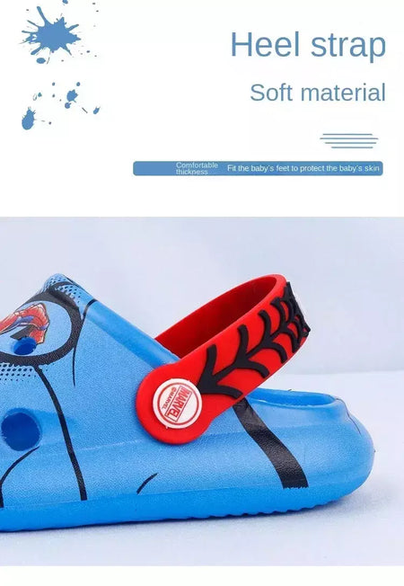 Disney chinelos infantis verão meninos spiderman chinelo antiderrapante buraco crianças sapatos de praia fundo macio criança casa chinelo