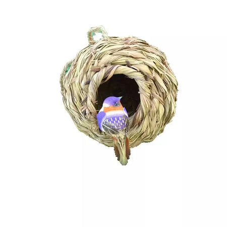 Ninho de pássaros tecido decorativo ao ar livre, Bird Cage Grass Egg Cage, Ninho de papagaio suspenso, Casas para quarto de estimação, Novo, 2024