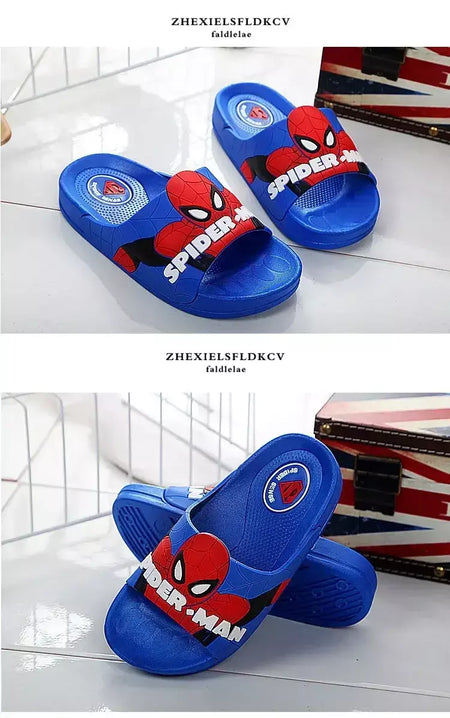 Disney crianças casa chinelos crianças dos desenhos animados spiderman meninos meninas sola macia sapatos antiderrapantes wearable em todas as estações
