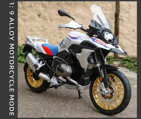 1/9 r1250 gs adv liga de corrida motocicleta diecasts rua esportes motocicleta modelo simulação com luz coleção crianças brinquedos presente
