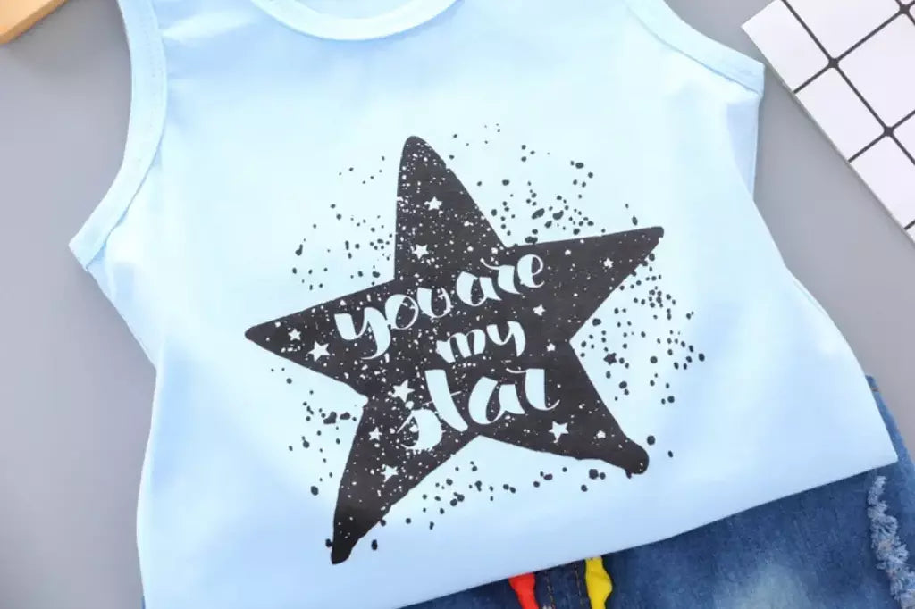 Conjunto de roupas infantis de verão, roupas esportivas de basquete, tops sem mangas + shorts, 2 peças/terno, meninos e meninas