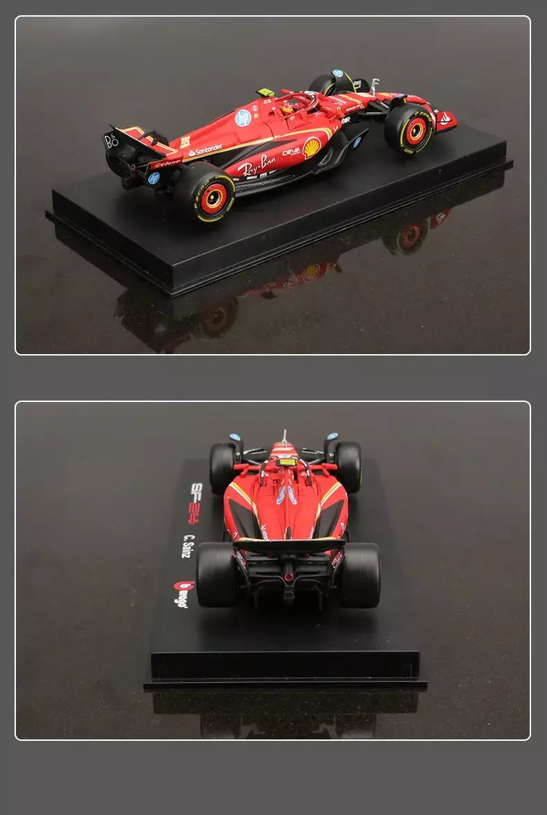 Bburago 1:43 2024 2023 F1 Scuderia Ferrari SF24 SF23 # 16 lecler # 55 sainz jr liga carro de luxo fundido modelo de carro série de brinquedos