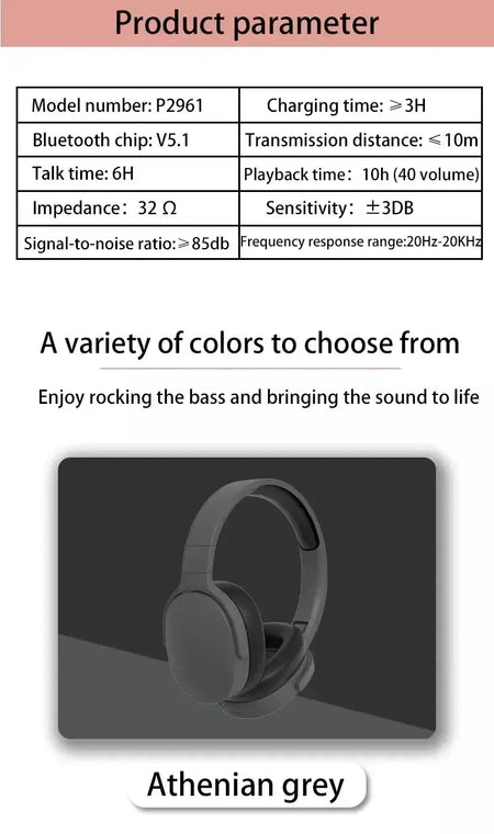 Xiaomi p2961 fones de ouvido sem fio bluetooth 5.3 dobrável alta fidelidade estéreo graves pesados longa resistência com microfone