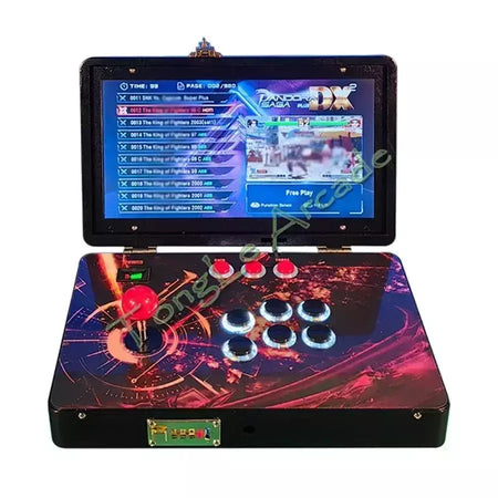 14-Polegada 3d pandora 26800 em 1 console dobrável portátil dx máquina de jogo 6 teclas caixa 720p tela hd mini arcade luar para crianças