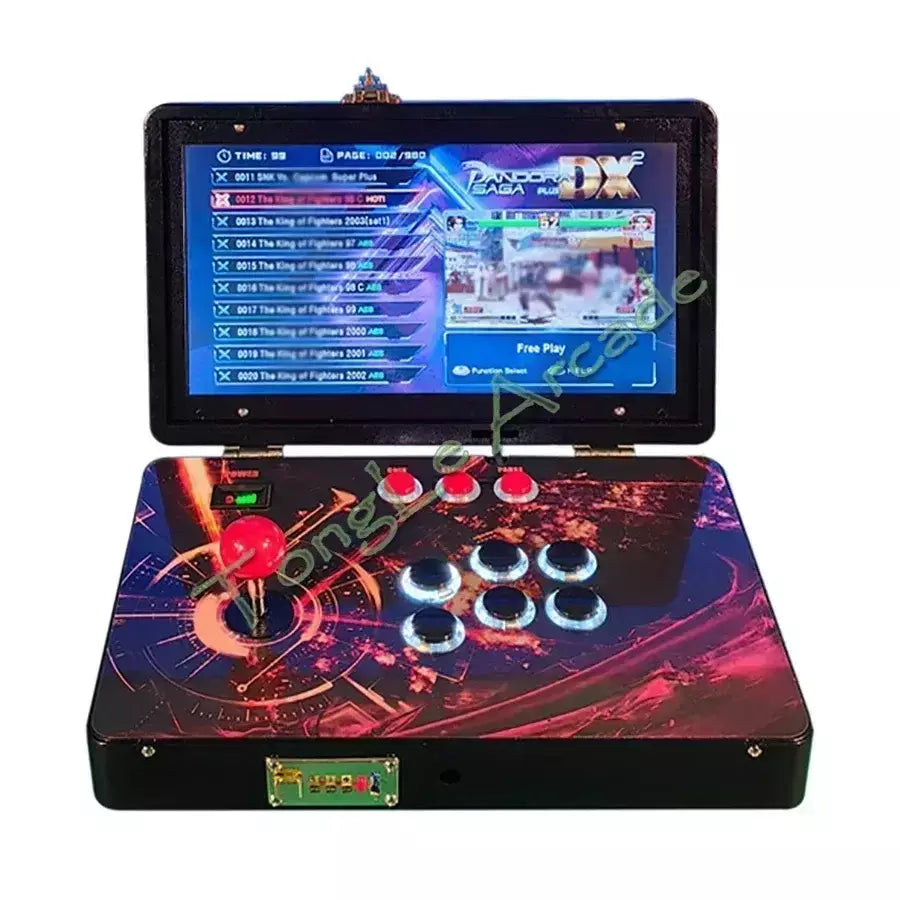 14-Polegada 3d pandora 26800 em 1 console dobrável portátil dx máquina de jogo 6 teclas caixa 720p tela hd mini arcade luar para crianças